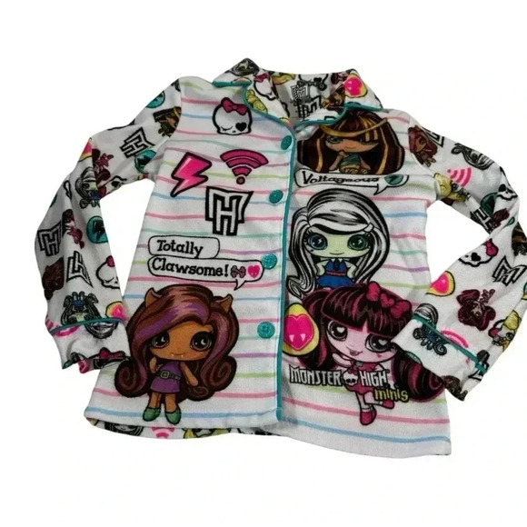 Monster High 2 Piece Pajama Set Fleece Girls Size XS 4/5 - Picture 2 of 9